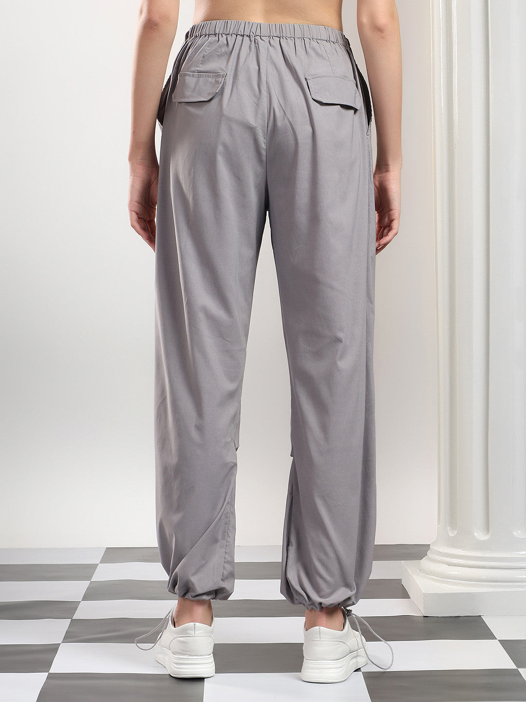 KOTTY Relaxed Women Grey Trousers 