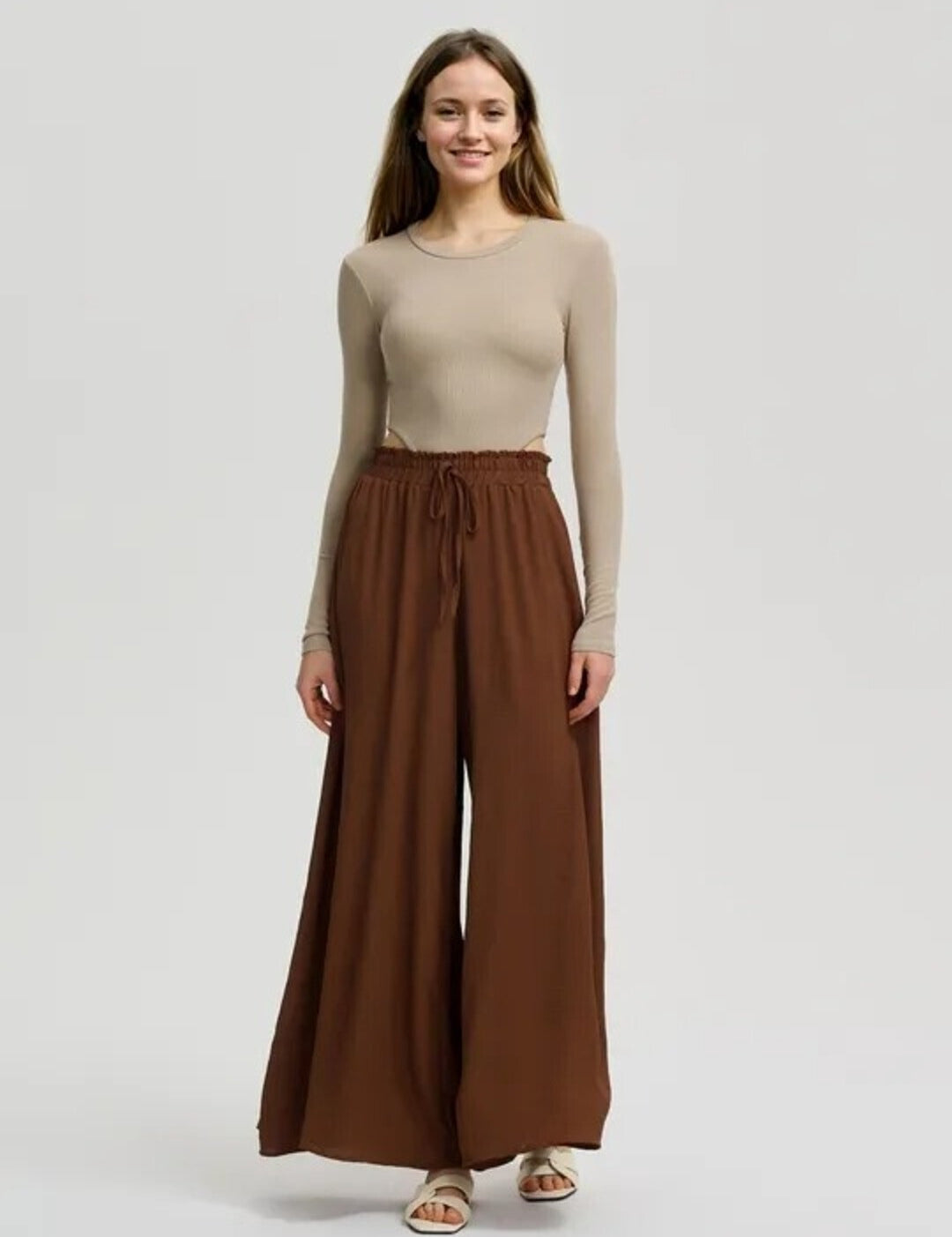 KOTTY Loose Fit Women Brown Trousers 