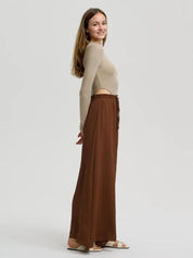KOTTY Loose Fit Women Brown Trousers 