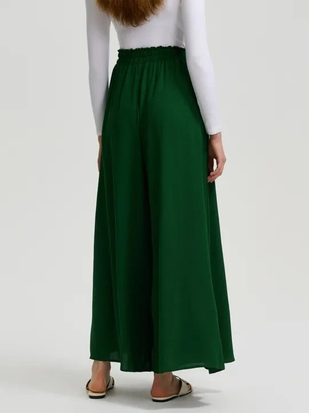 KOTTY Loose Fit Women Dark Green Trousers 