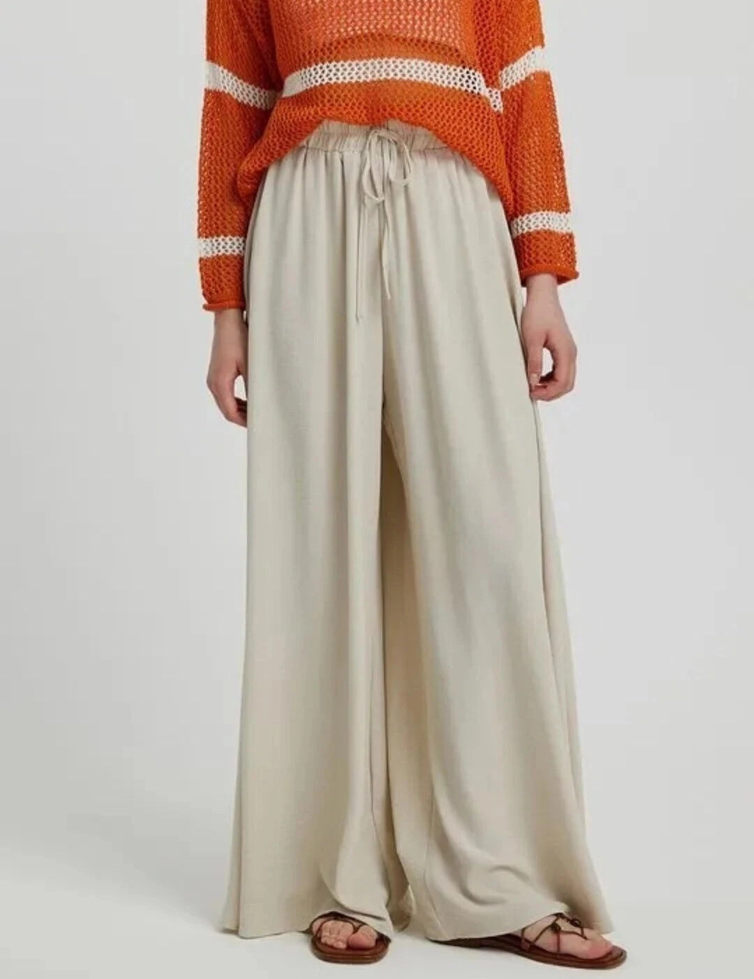 KOTTY Loose Fit Women Beige Trousers 