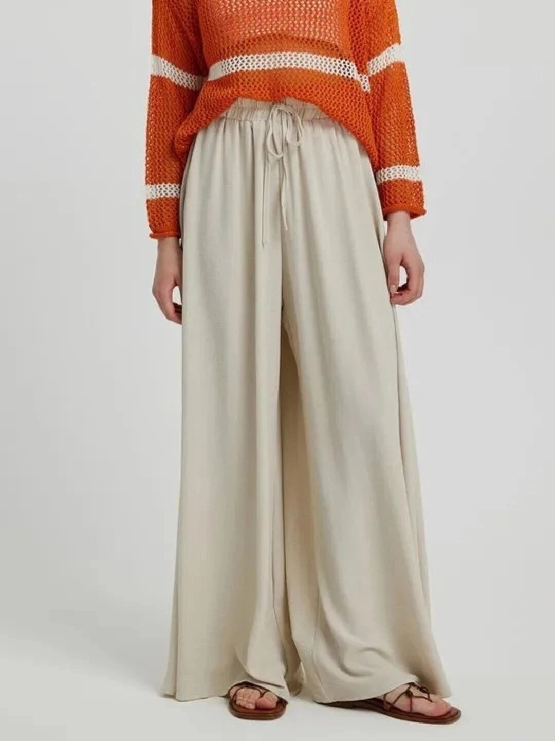 KOTTY Loose Fit Women Beige Trousers 