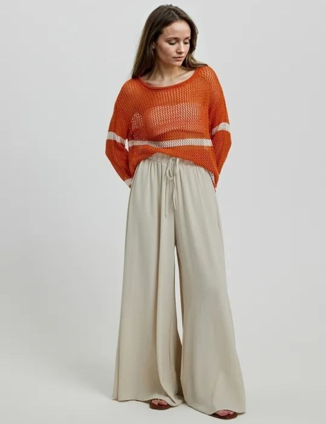 KOTTY Loose Fit Women Beige Trousers 