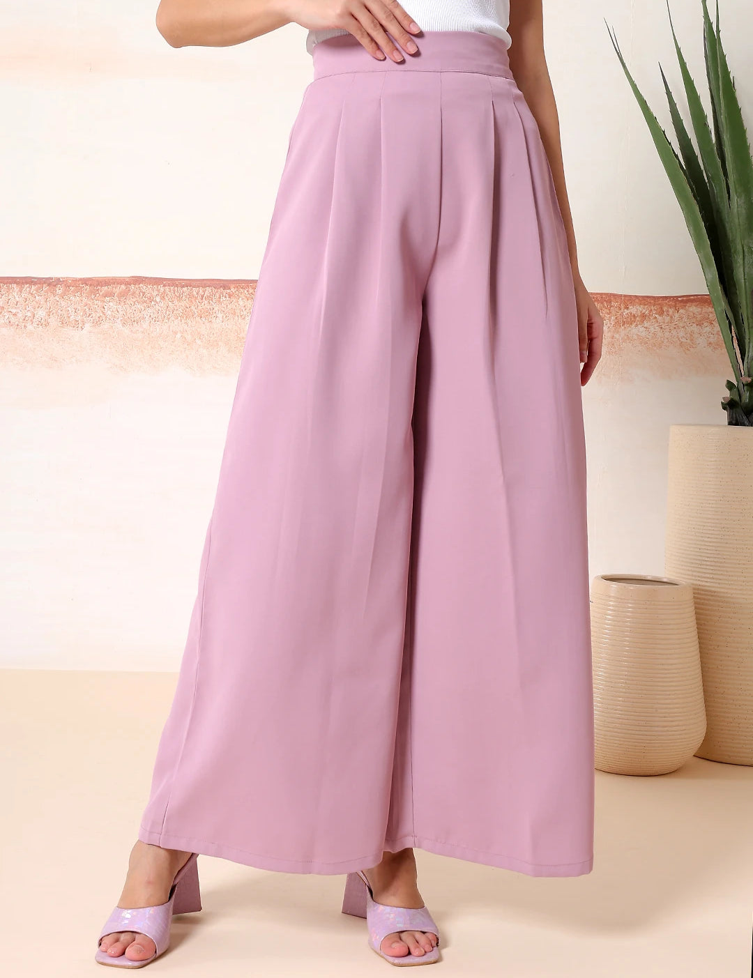 KOTTY Loose Fit Women Pink Trousers 