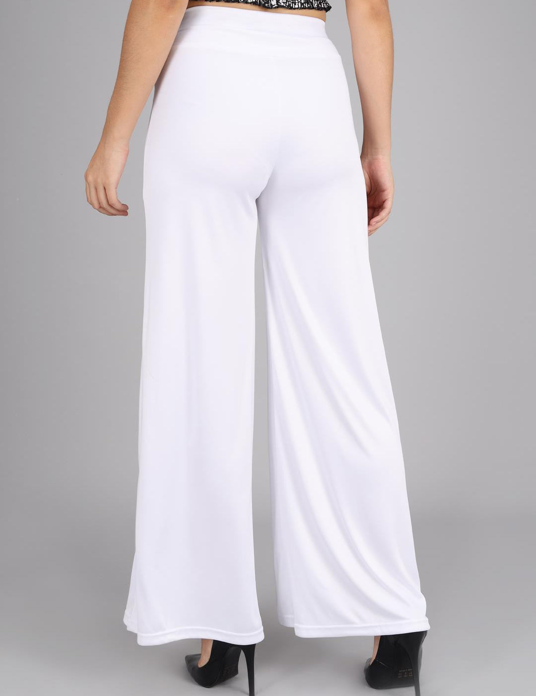 KOTTY Flared Women White Trousers 