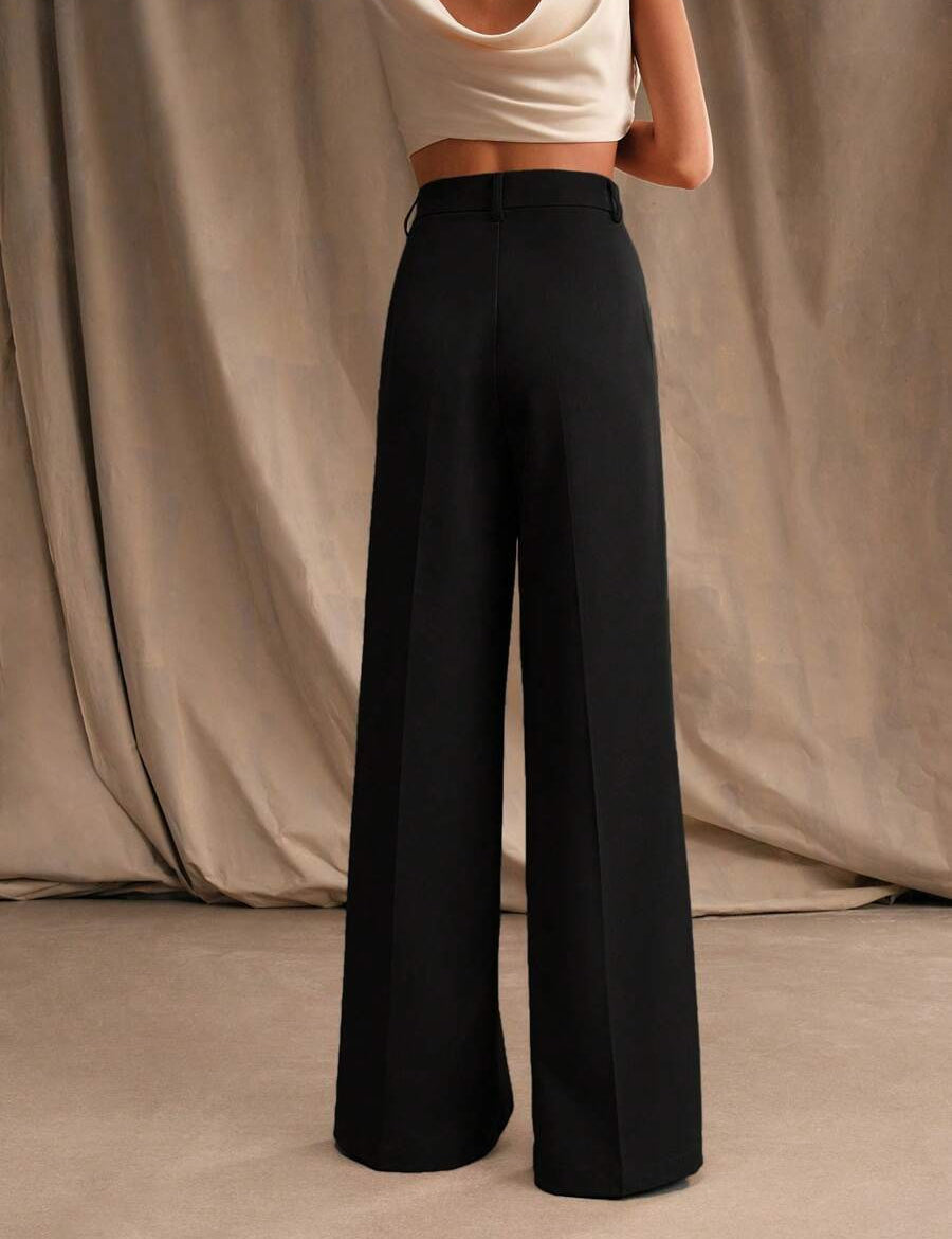 KOTTY Loose Fit Women Black Trousers 