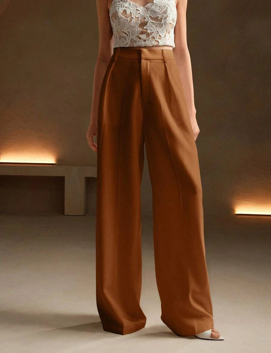 KOTTY Loose Fit Women Brown Trousers 