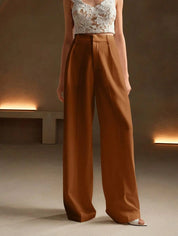 KOTTY Loose Fit Women Brown Trousers 
