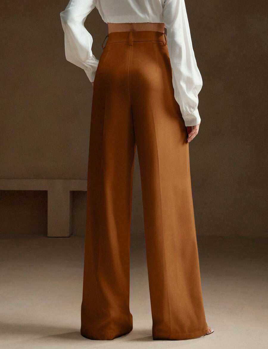KOTTY Loose Fit Women Brown Trousers 