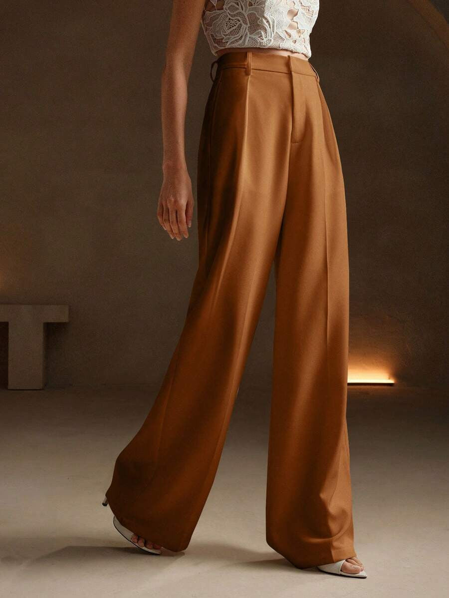 KOTTY Loose Fit Women Brown Trousers 