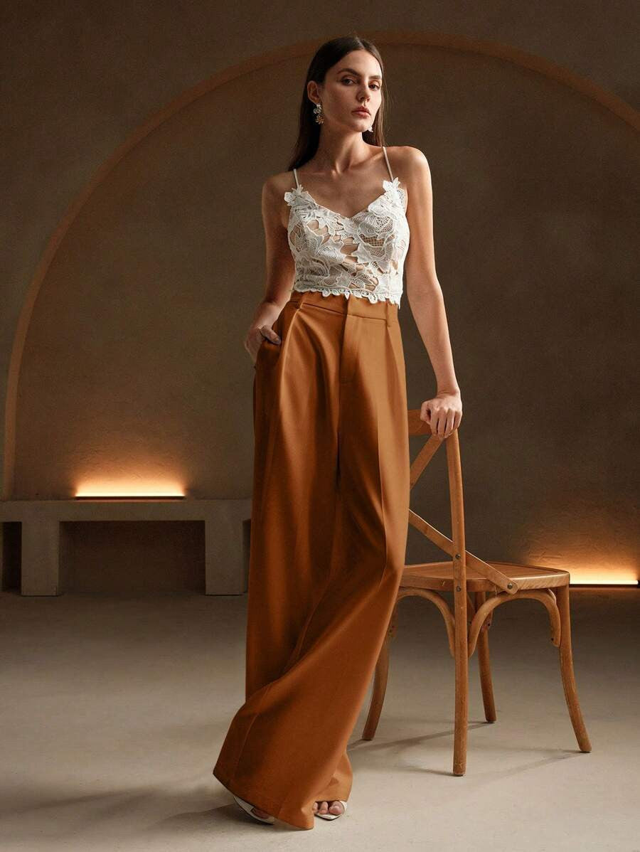 KOTTY Loose Fit Women Brown Trousers 