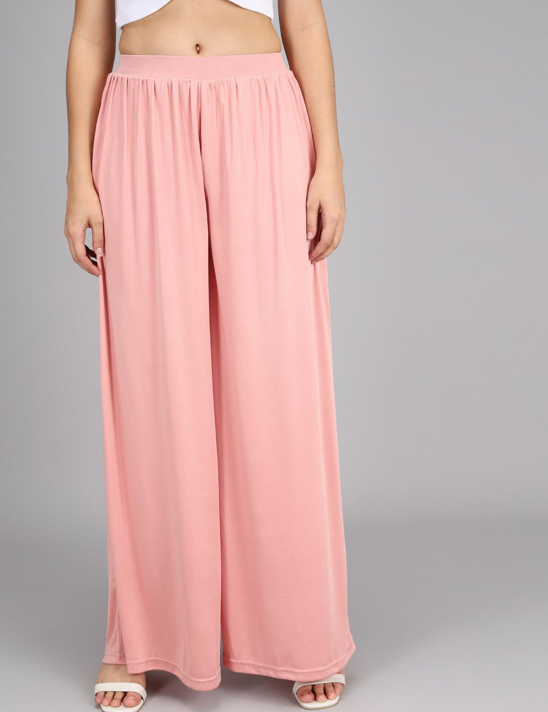 KOTTY Flared Women Pink Trousers 