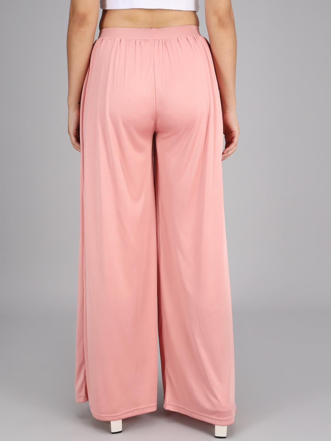 KOTTY Flared Women Pink Trousers 