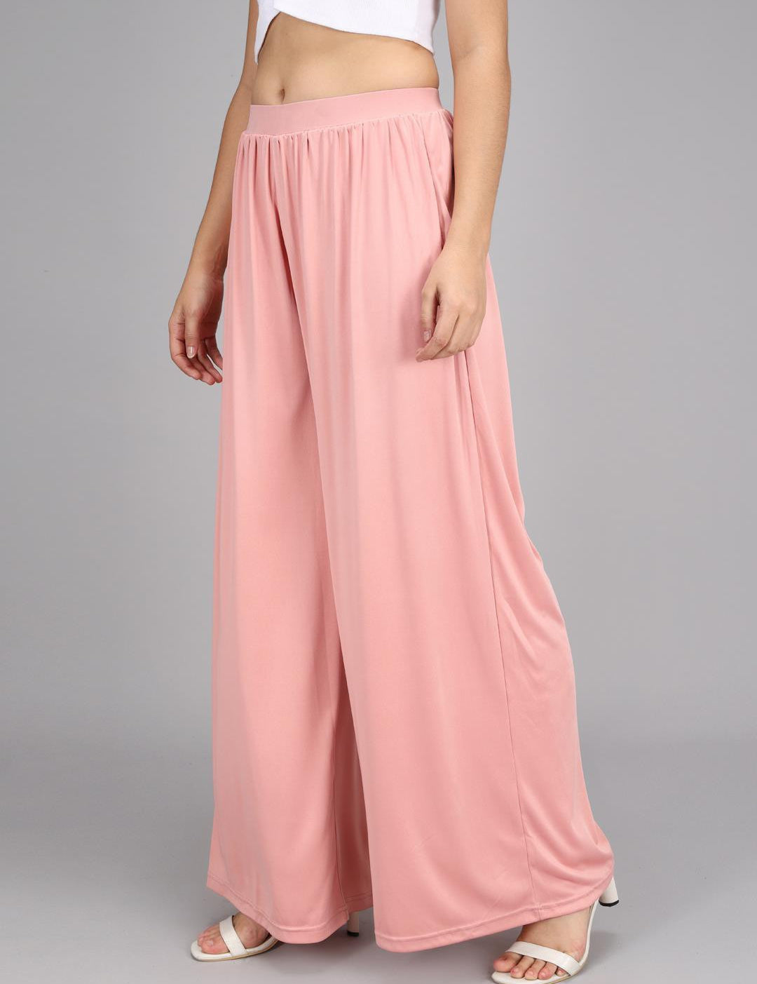 KOTTY Flared Women Pink Trousers 
