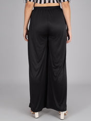 KOTTY Flared Women Black Trousers 
