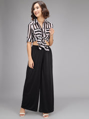KOTTY Flared Women Black Trousers 