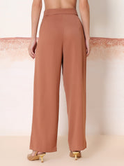 KOTTY Regular Fit Women Brown Trousers 