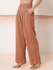 KOTTY Regular Fit Women Brown Trousers 