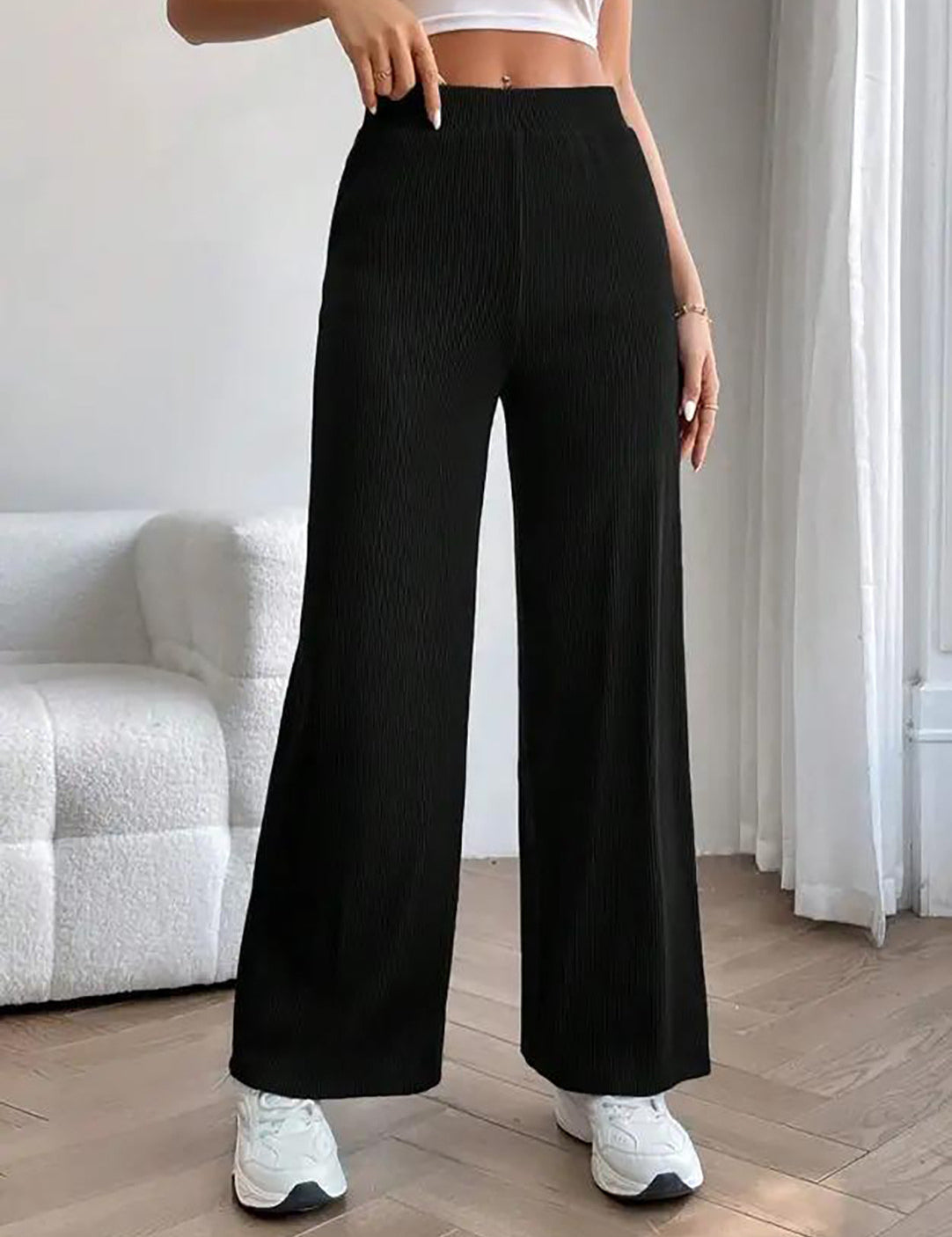 KOTTY Regular Fit Women Black Trousers 