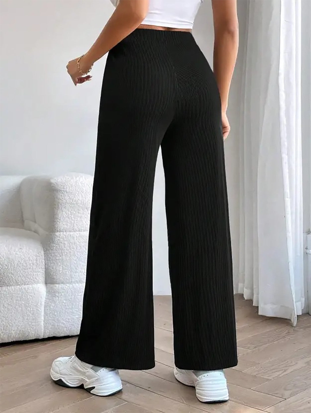 KOTTY Regular Fit Women Black Trousers 