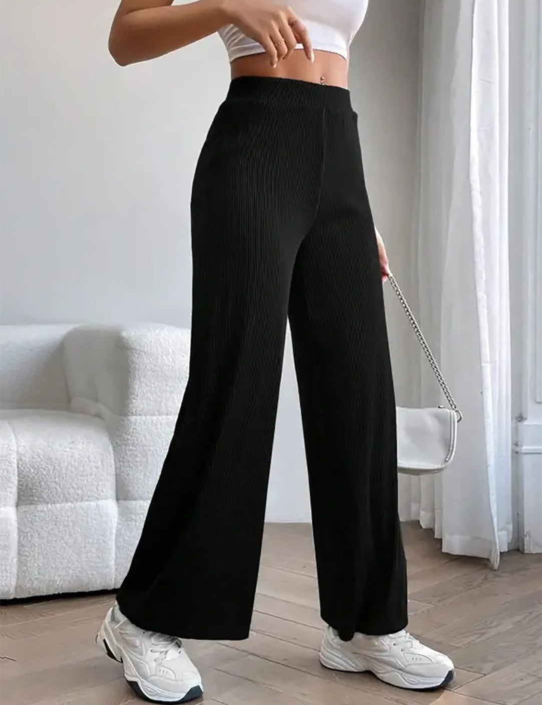 KOTTY Regular Fit Women Black Trousers 