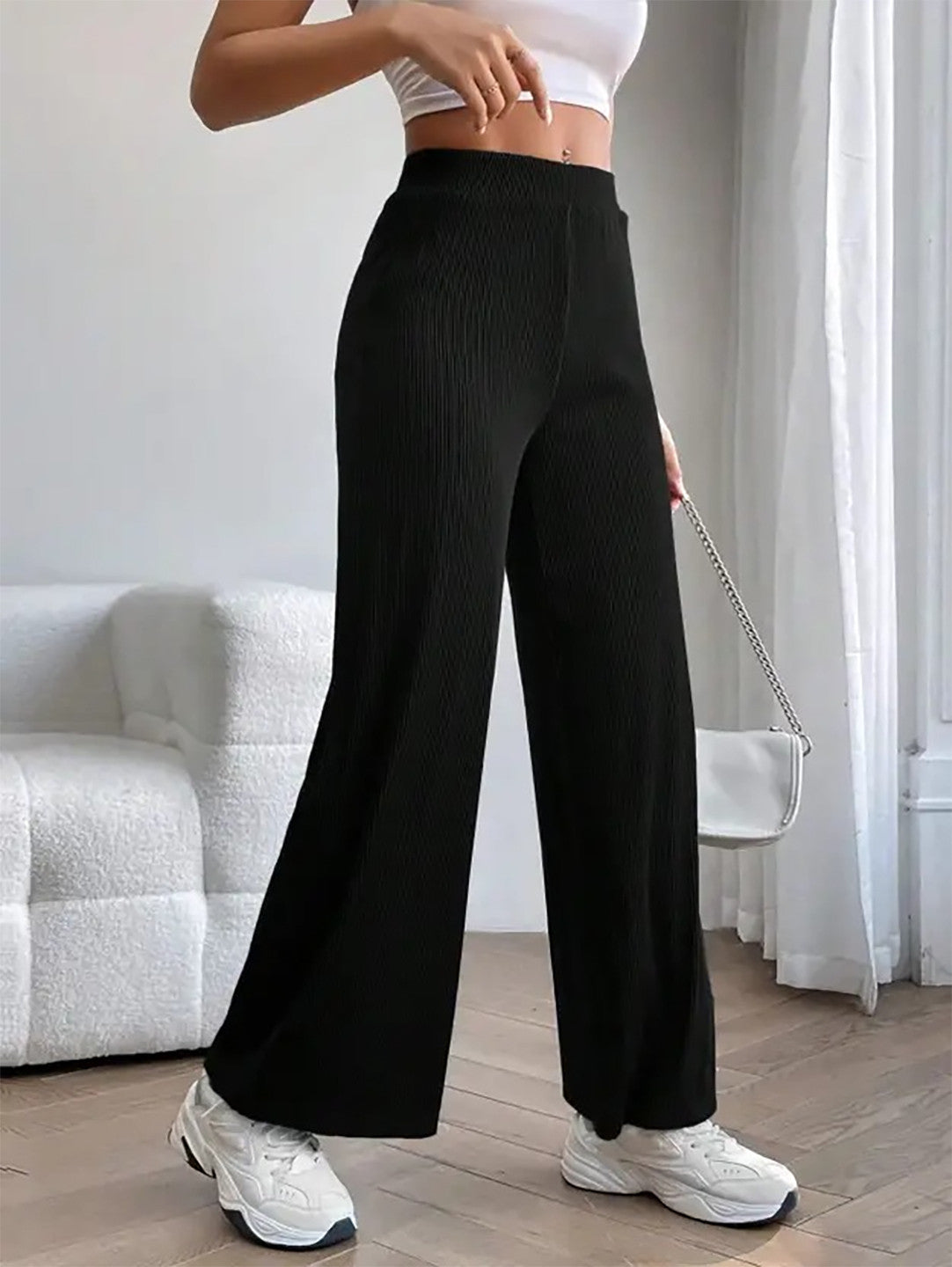 KOTTY Regular Fit Women Black Trousers 