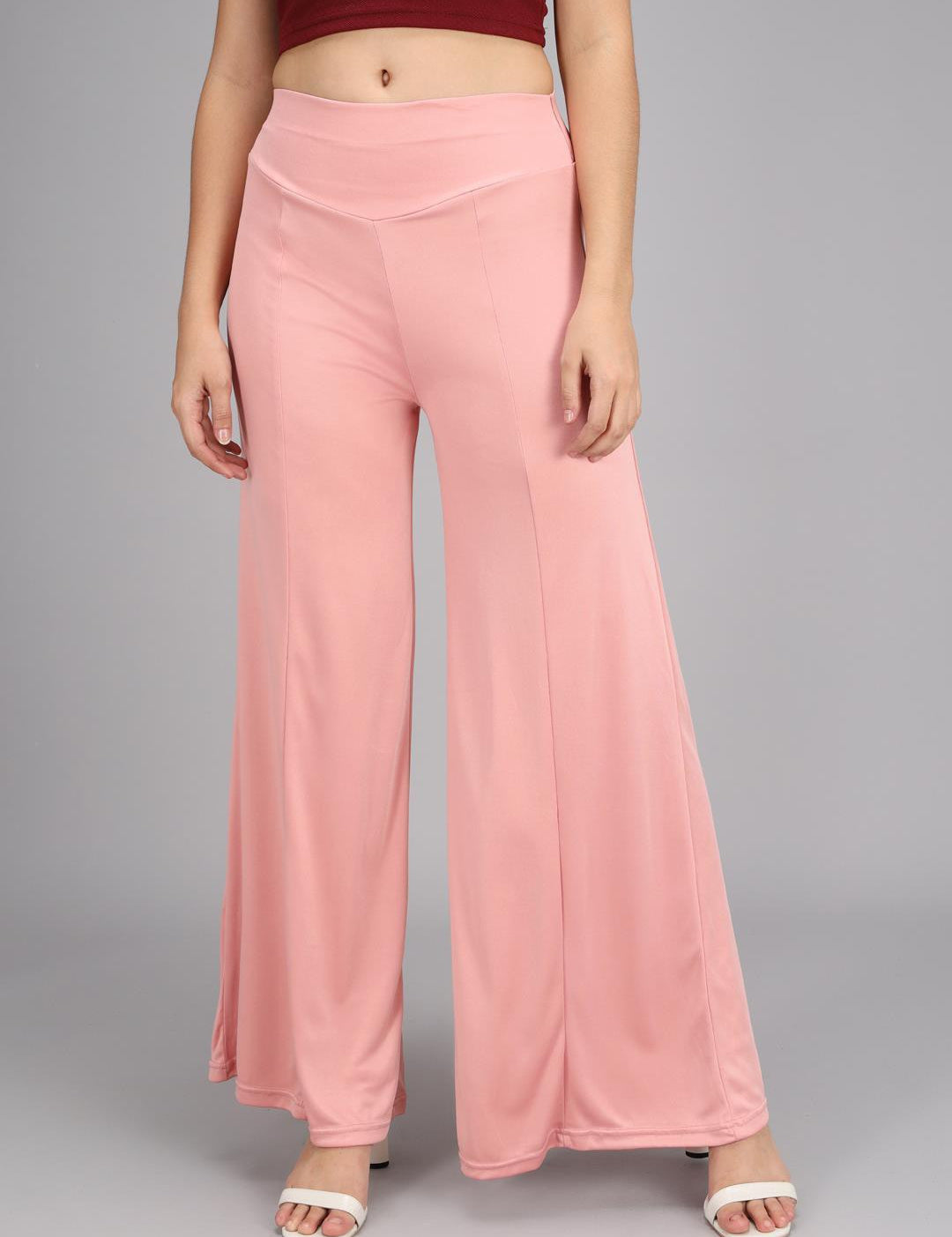 KOTTY Flared Women Pink Trousers 