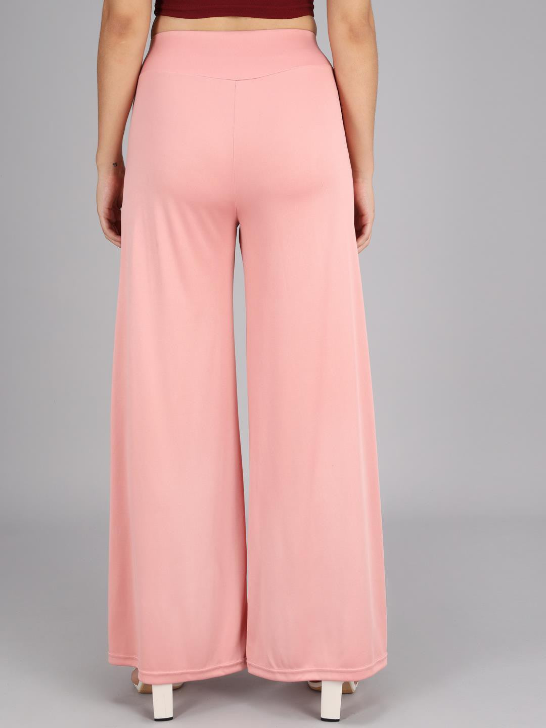 KOTTY Flared Women Pink Trousers 