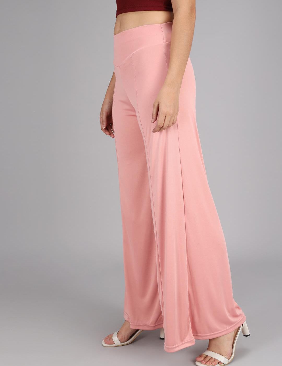 KOTTY Flared Women Pink Trousers 
