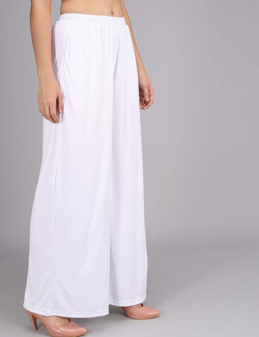 KOTTY Flared Women White Trousers 