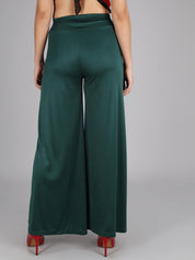 KOTTY Flared Women Green Trousers 