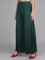 KOTTY Flared Women Green Trousers 