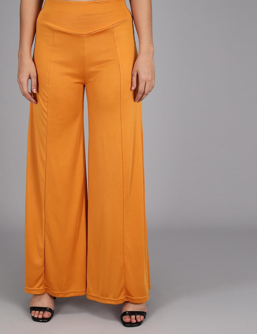 KOTTY Flared Women Yellow Trousers 