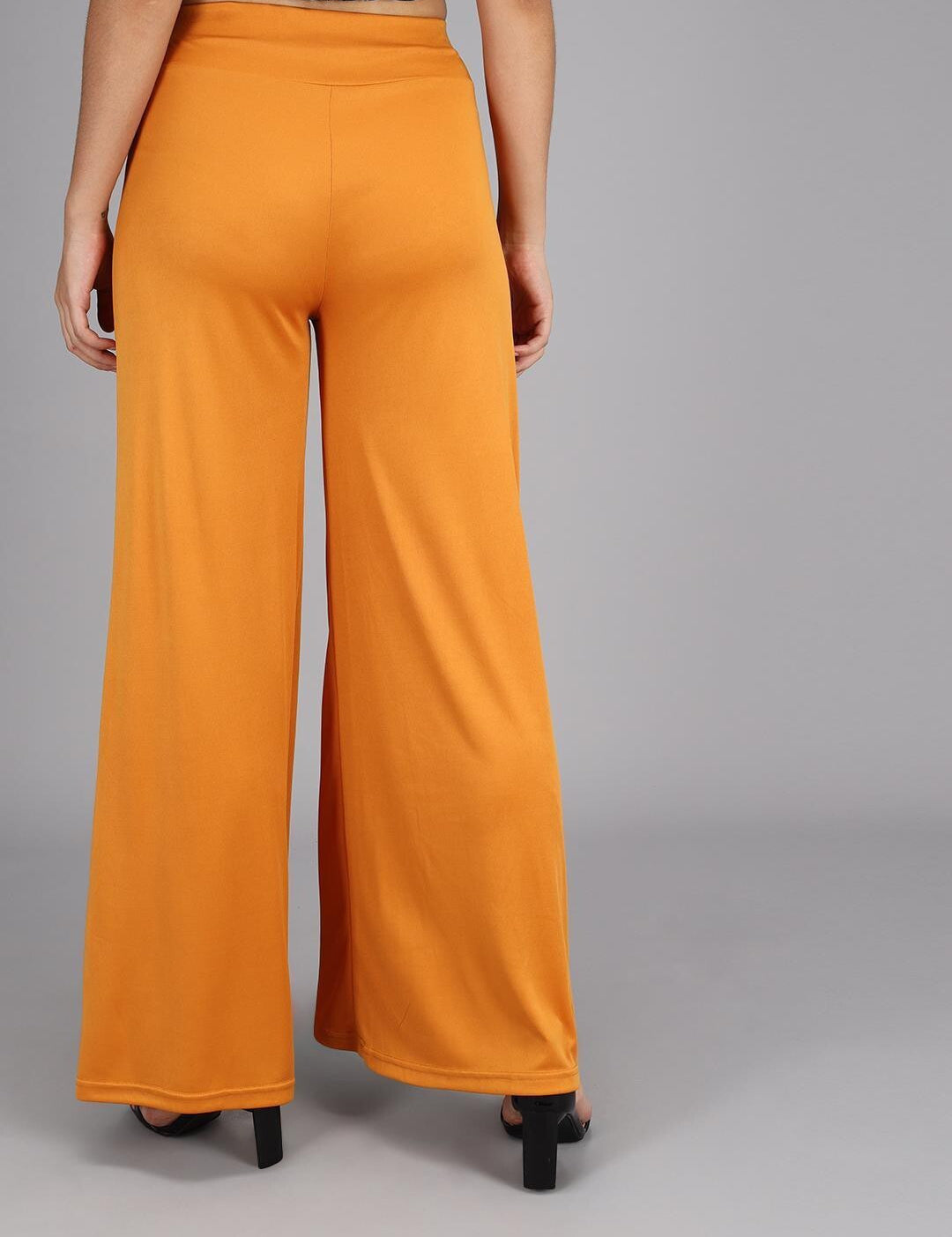 KOTTY Flared Women Yellow Trousers 
