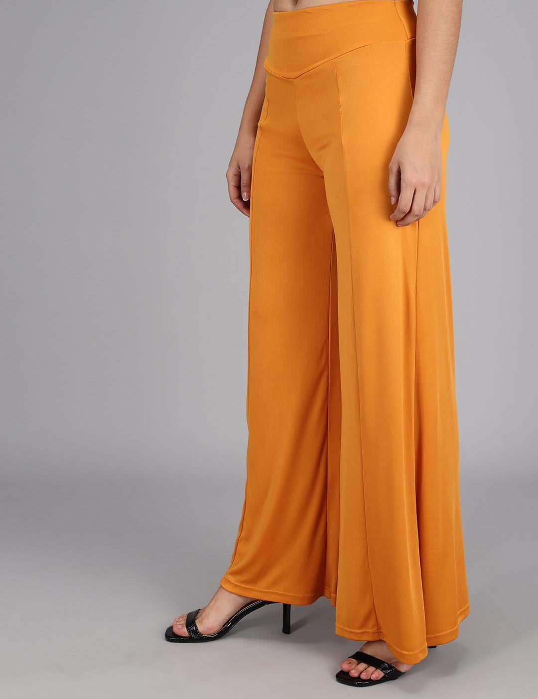 KOTTY Flared Women Yellow Trousers 