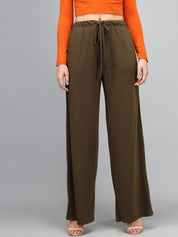 KOTTY Relaxed Women Green Trousers 