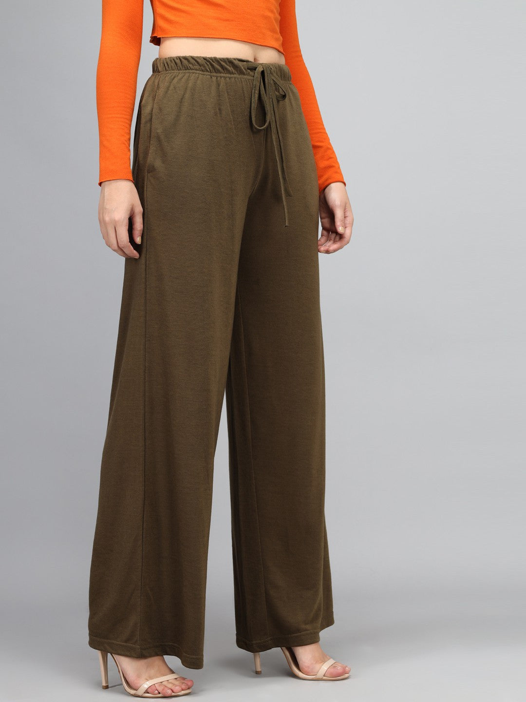 KOTTY Relaxed Women Green Trousers 