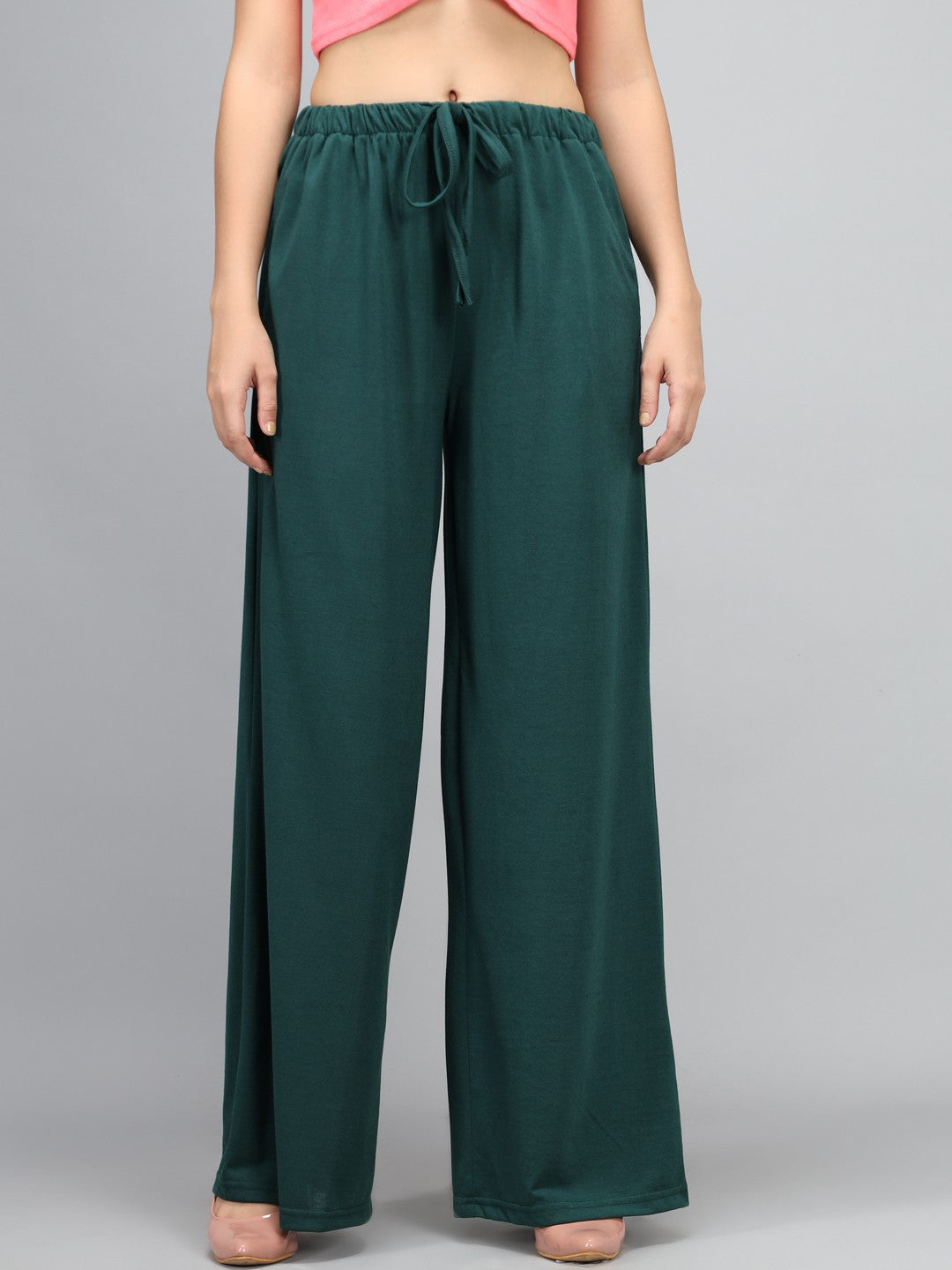 KOTTY Womens Solid Attractive High Rise Pant
