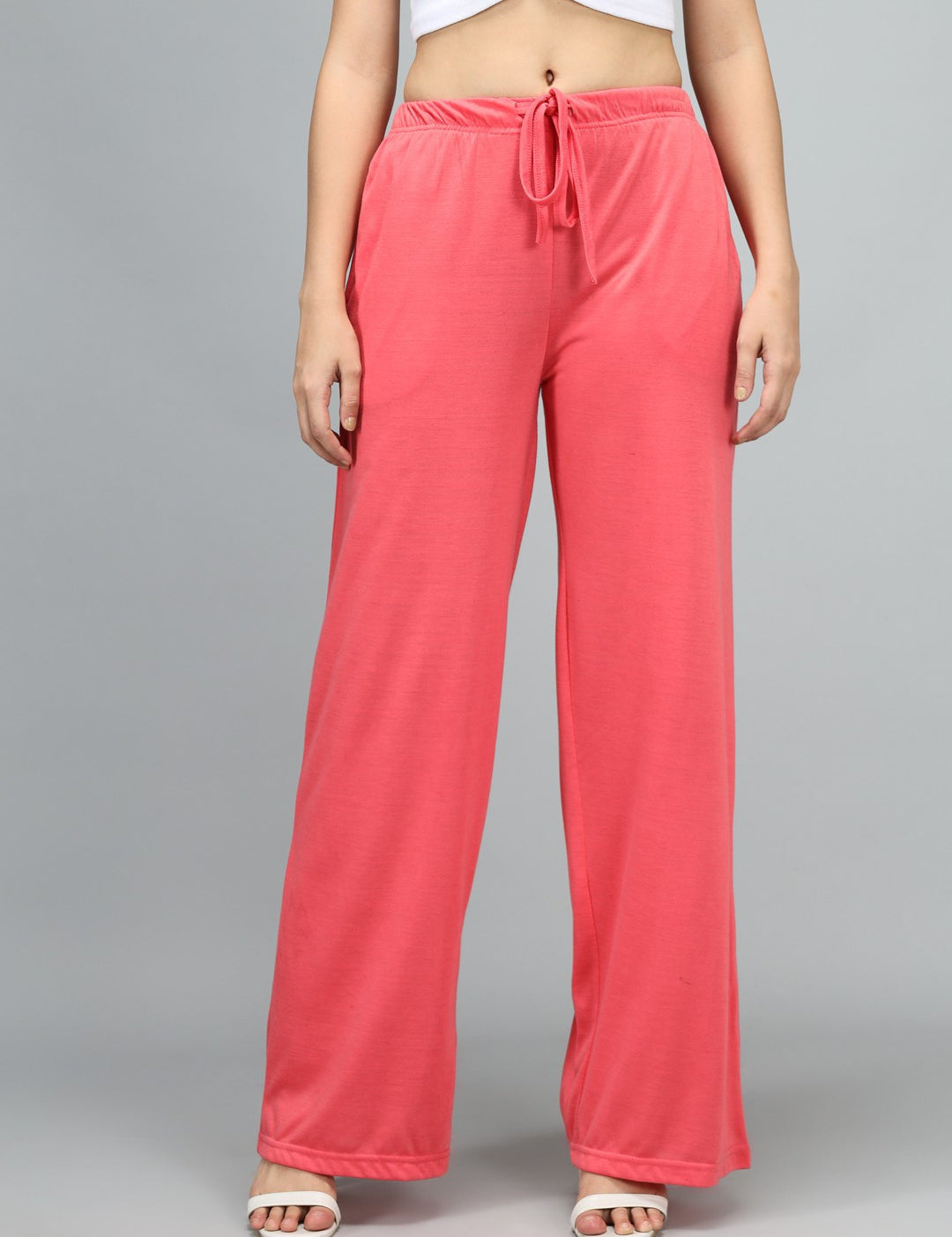 KOTTY Womens Solid Attractive High Rise Pant