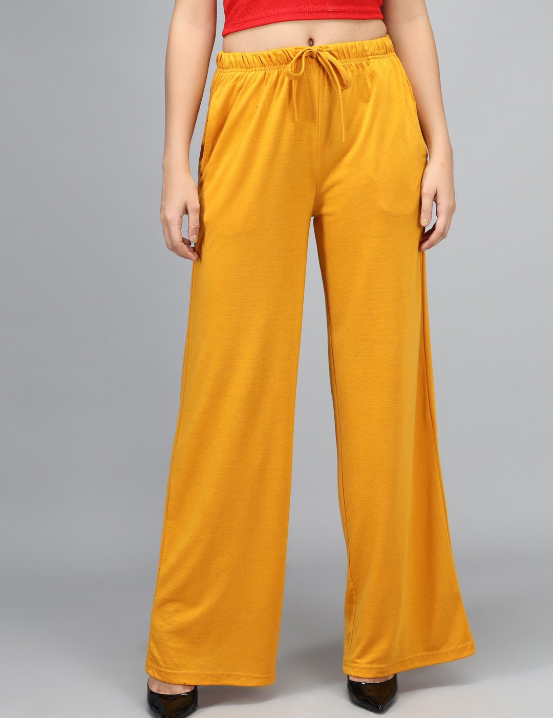 KOTTY Relaxed Women Yellow Trousers 