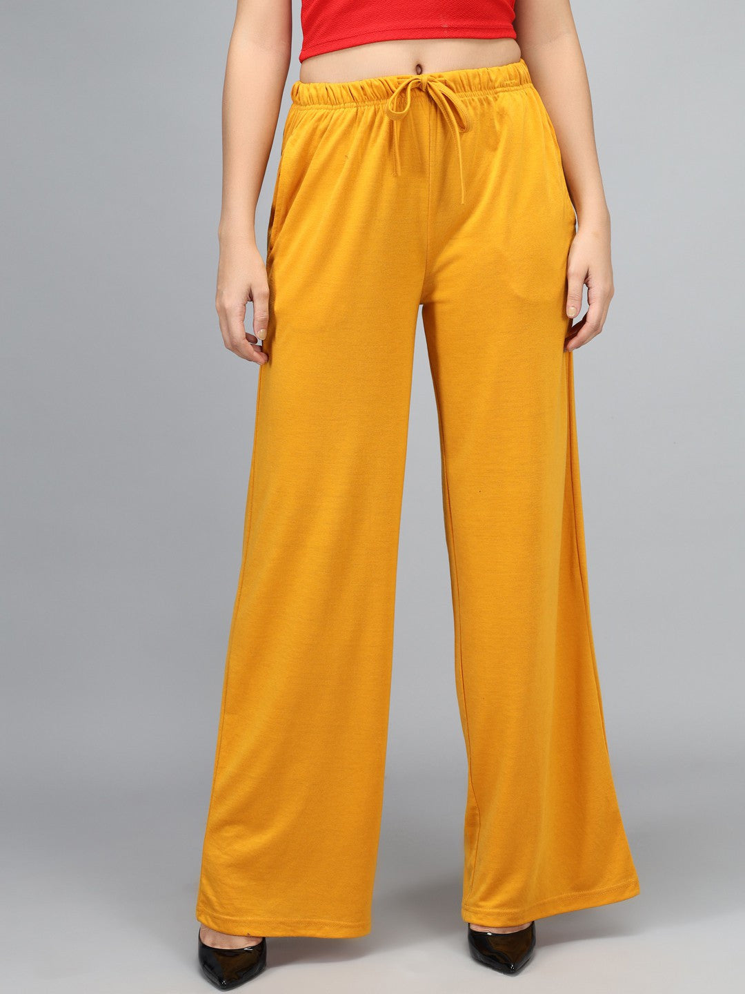 KOTTY Relaxed Women Yellow Trousers 