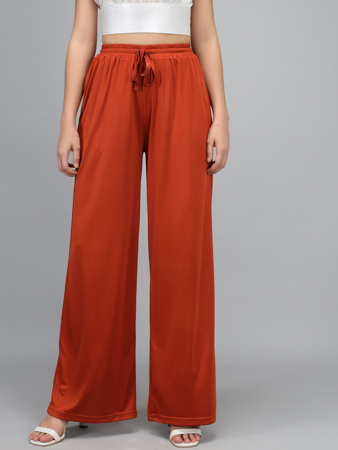 KOTTY Relaxed Women Maroon Trousers 