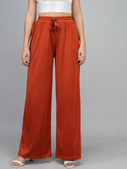 KOTTY Relaxed Women Maroon Trousers 
