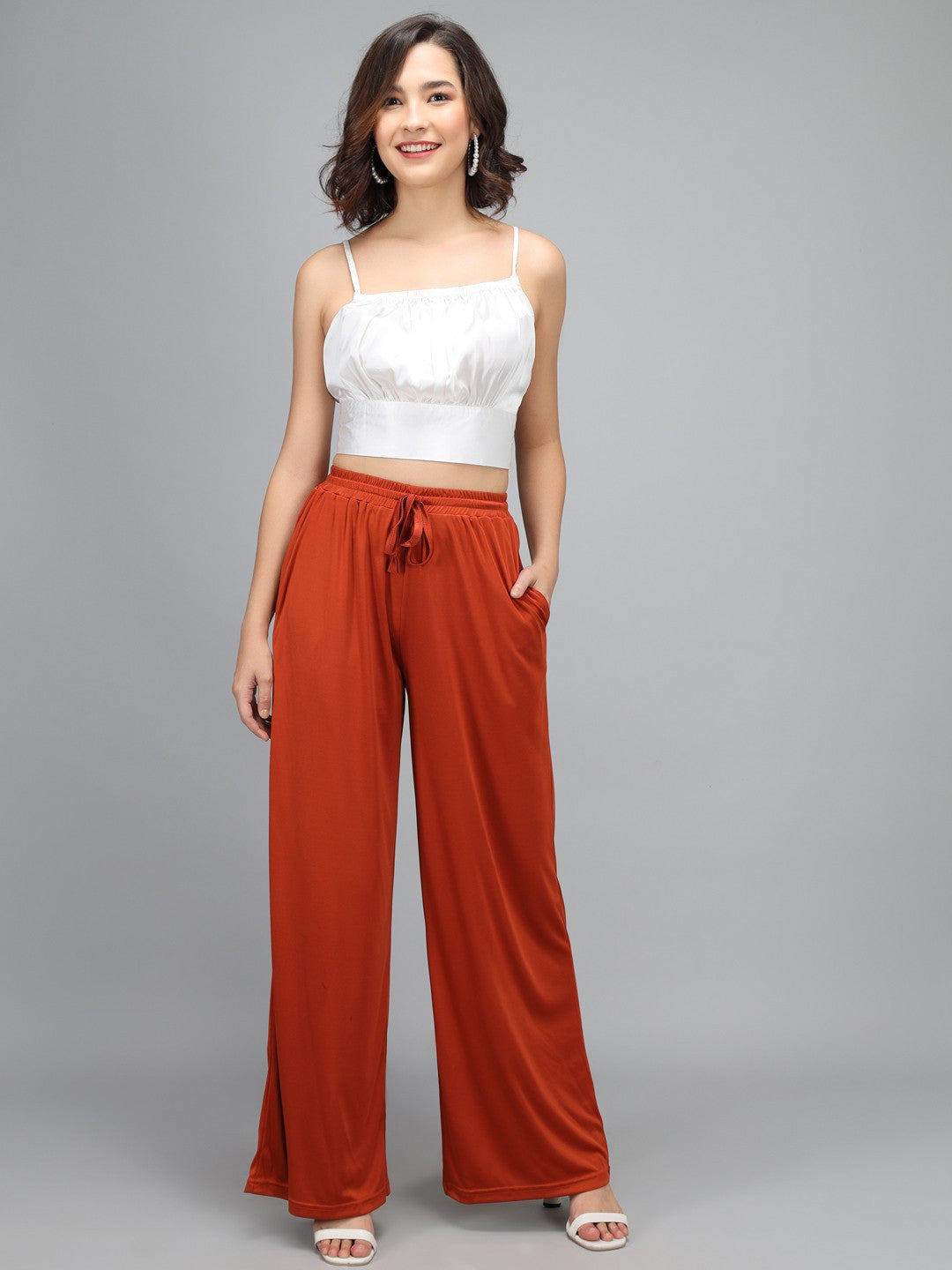 KOTTY Relaxed Women Maroon Trousers 