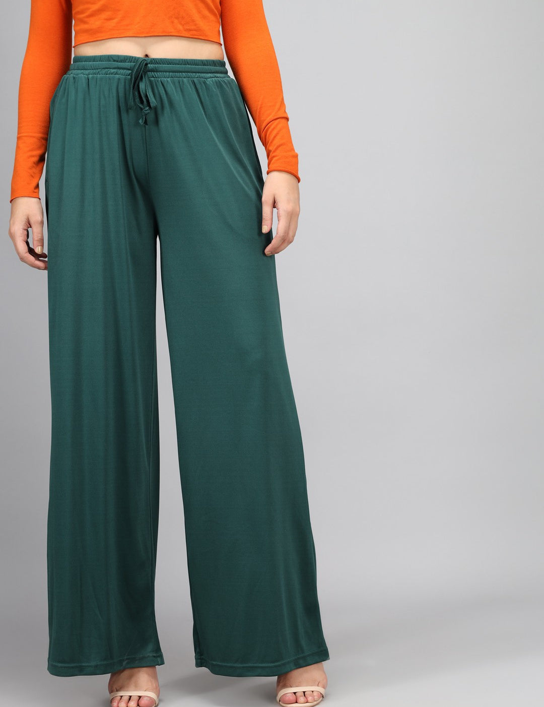 KOTTY Relaxed Women Green Trousers 