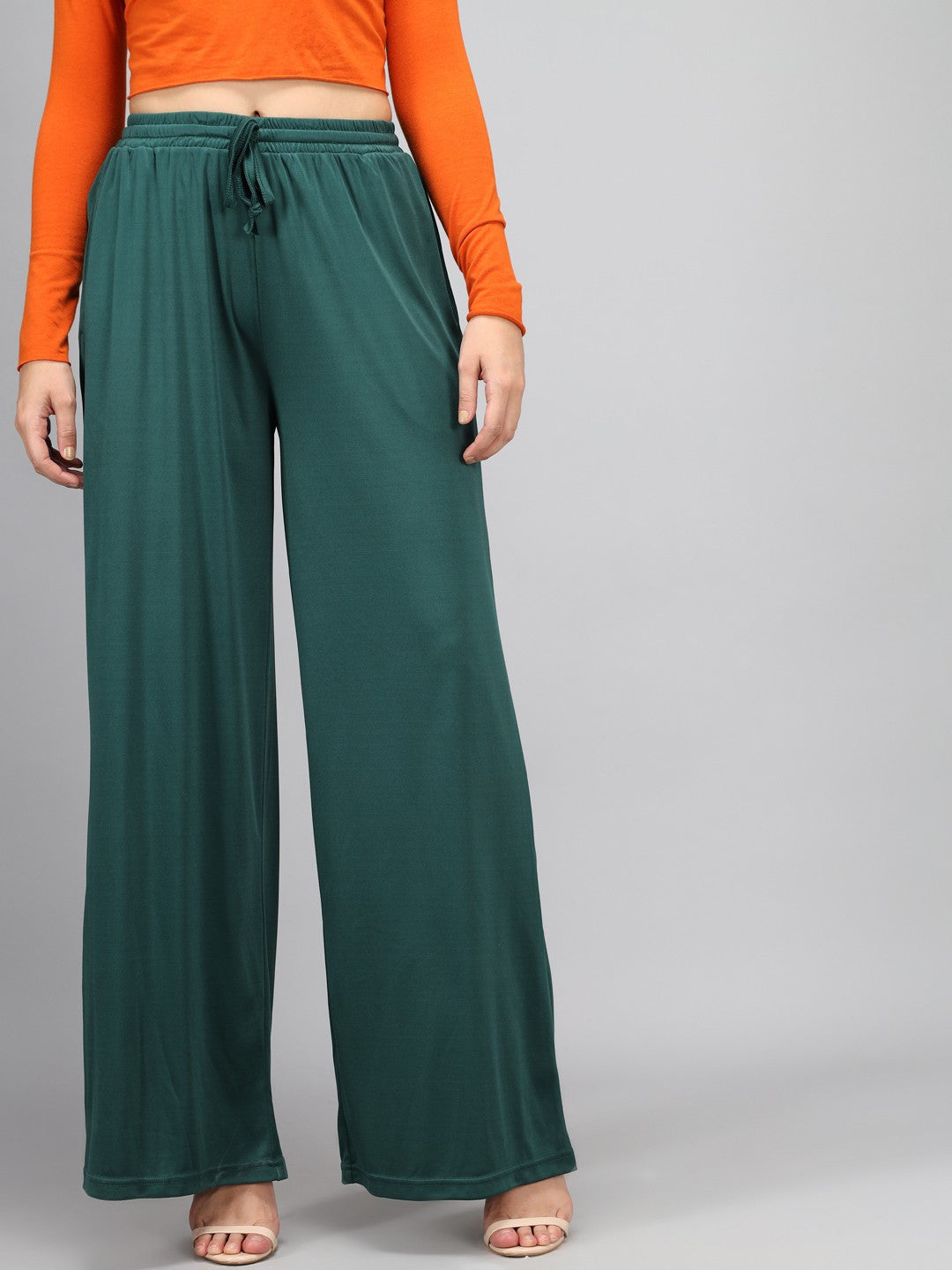 KOTTY Relaxed Women Green Trousers 