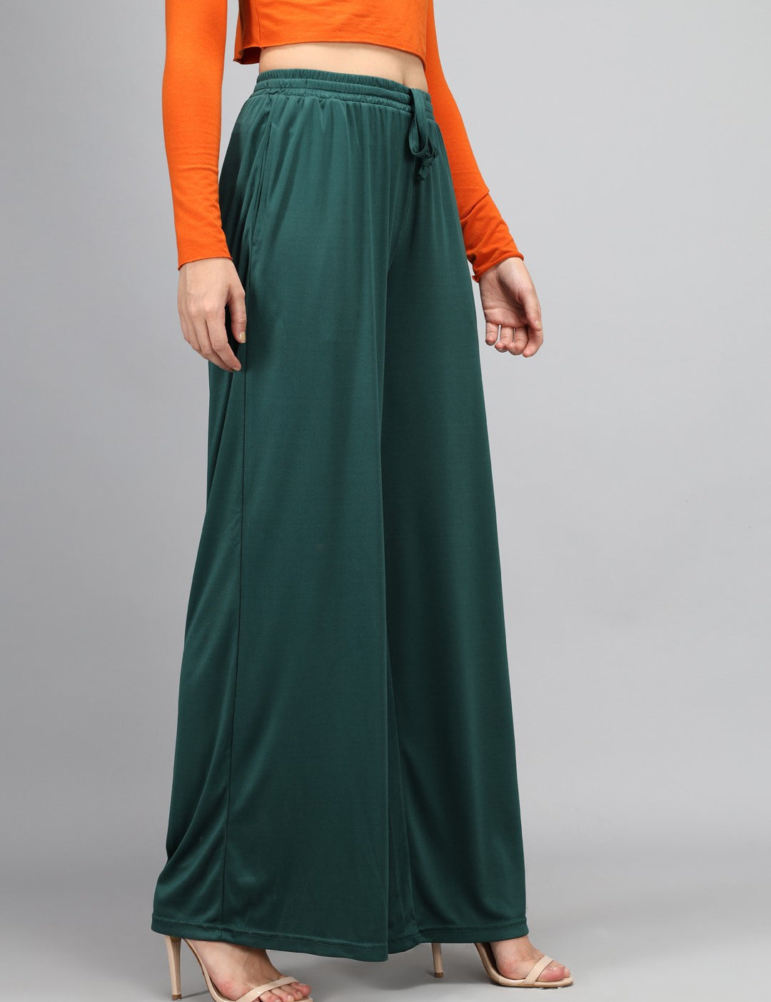 KOTTY Relaxed Women Green Trousers 