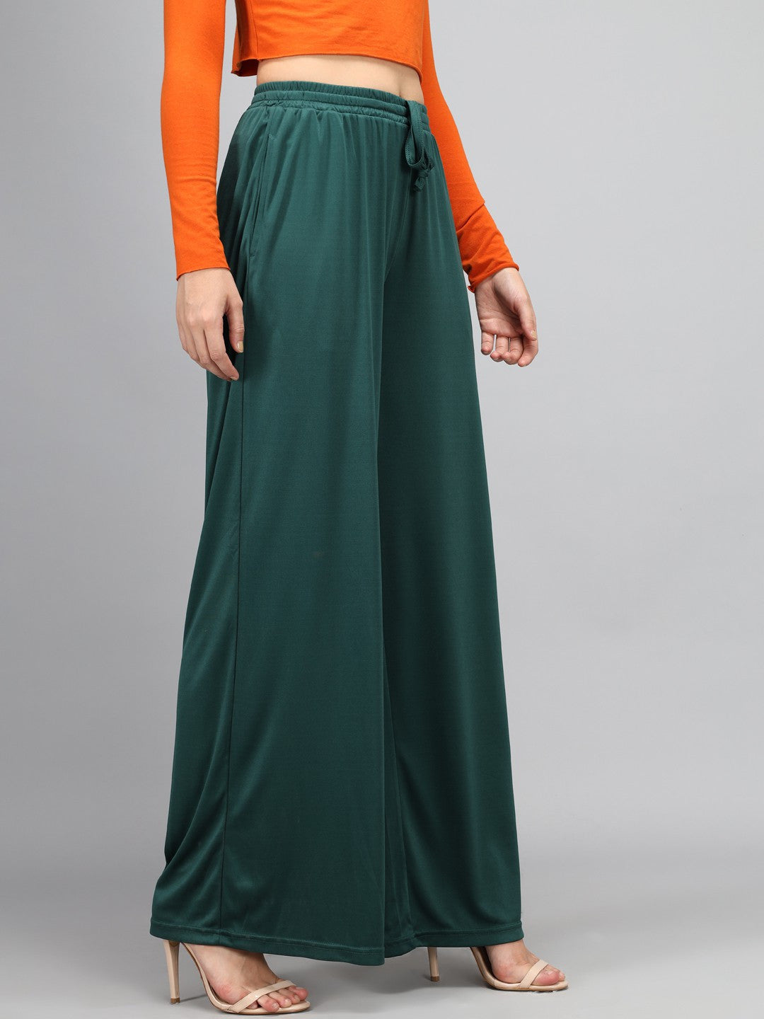 KOTTY Relaxed Women Green Trousers 