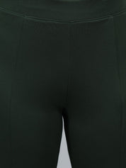 KOTTY Flared Women Green Trousers 