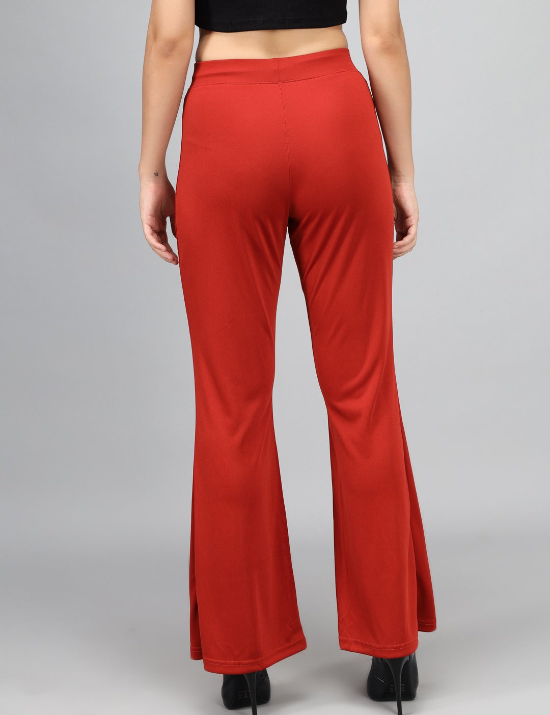 KOTTY Flared Women Maroon Trousers 